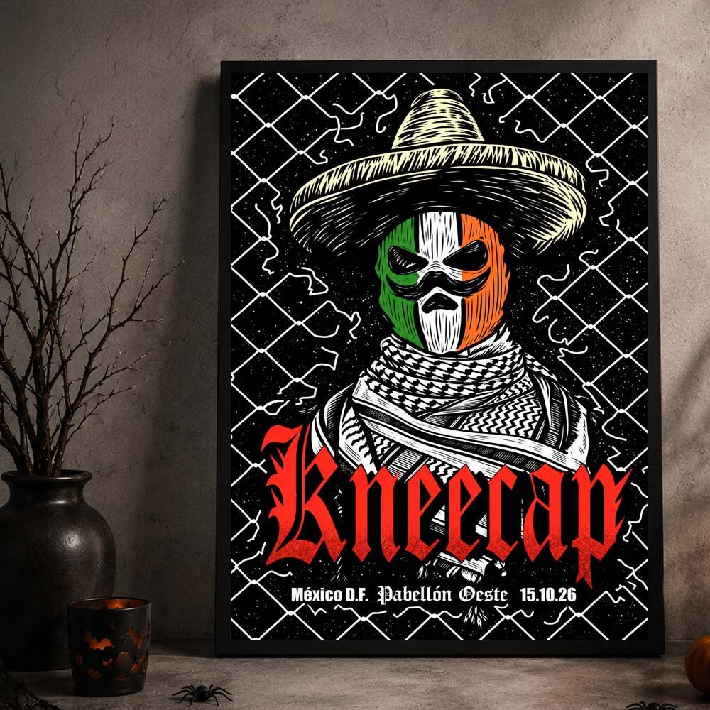 Kneecap Merch X Mercadorama Fenian Tour 2026 Pop Up Store Mexico Poster Home Decor