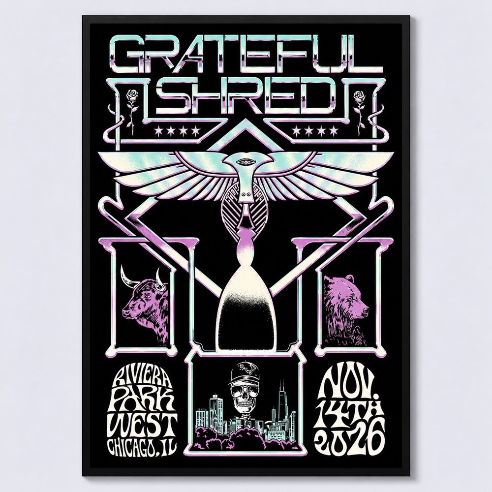 Grateful Shred Merch Grateful Shred Live At Park West Chicago Il Poster Home Decor Ideas
