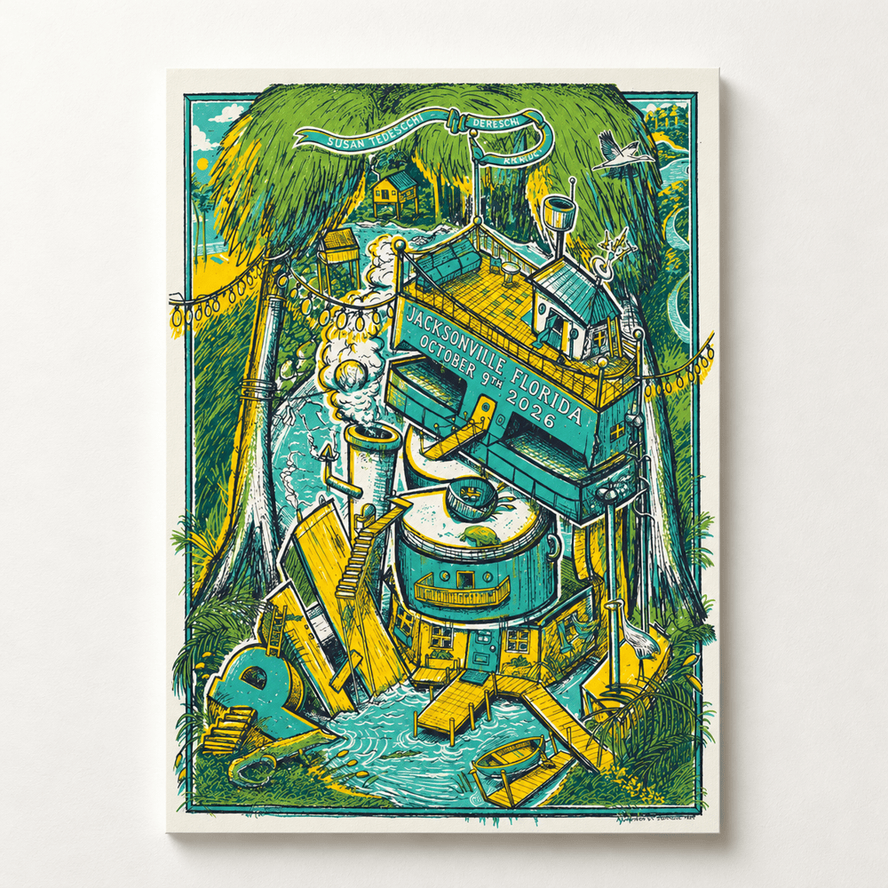 Tedeschi Trucks Band Jacksonville Colorful Swamp House Poster Tedeschi Trucks Band Merch