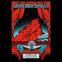 Taking Back Sunday Red Rocks Amphitheatre Colorado Concert Poster Home Decor Gift Ideas
