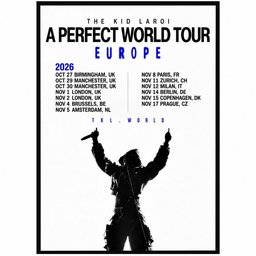 The Kid Laroi Merch A Perfect World Tour Europe 2026 Poster Gifts For The Kid Laroi Fans