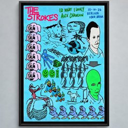 The Strokes Merch Reality Awaits Tour Berlin Germany Poster Gifts For The Strokes Fans