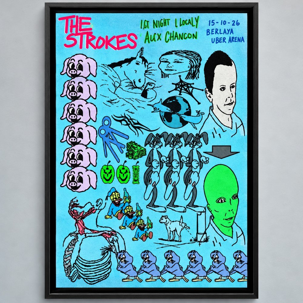 The Strokes Merch Reality Awaits Tour Berlin Germany Poster Gifts For The Strokes Fans