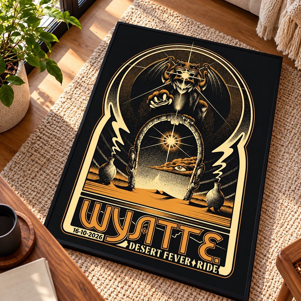Wyatt E Band X Desertfest Belgium 2026 Gig Poster Wall Art Decor Gifts For Wyatt E Fans