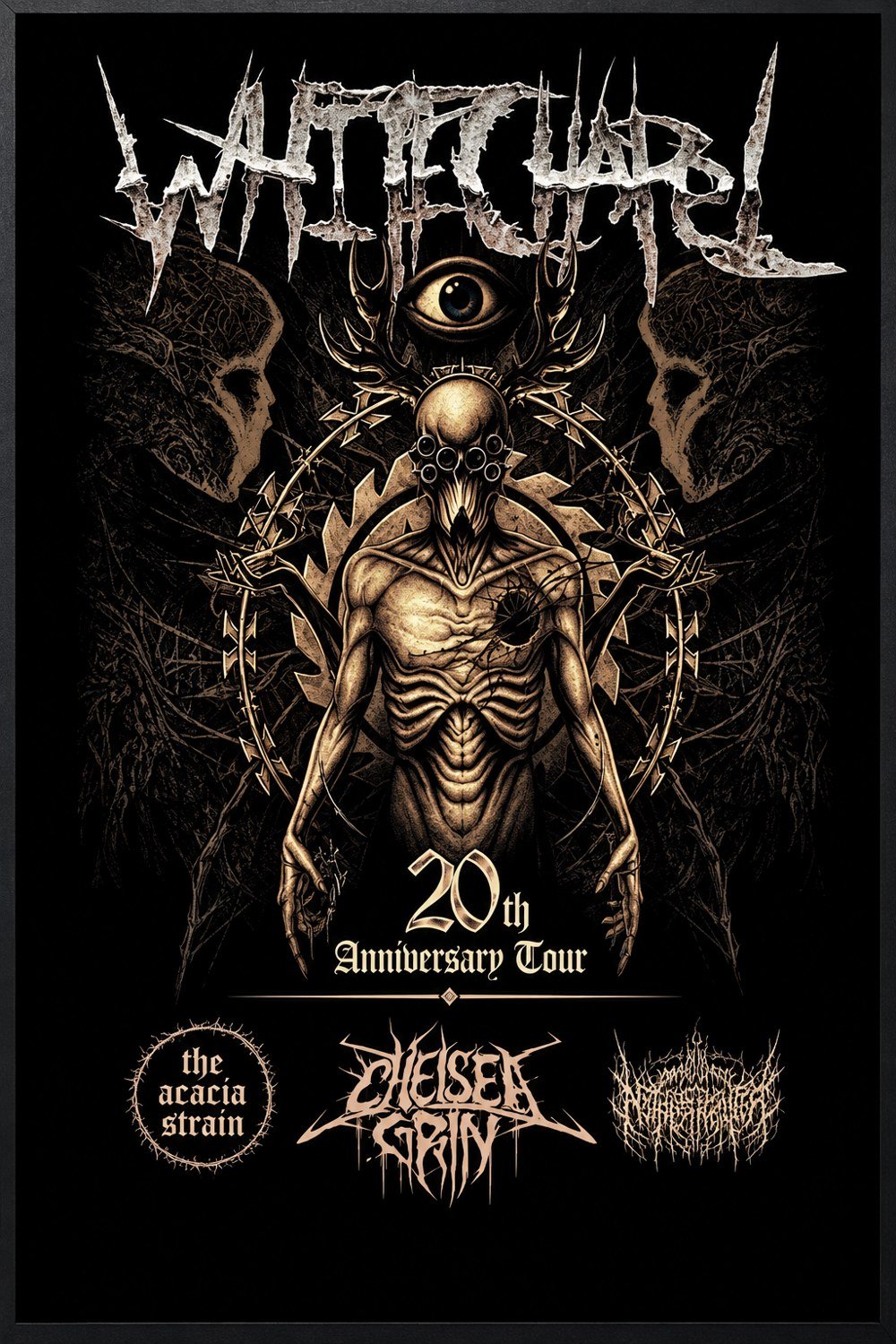 Whitechapel 20Th Anniversary Headlining Tour This Fall Poster Gifts For Whitechapel Fans
