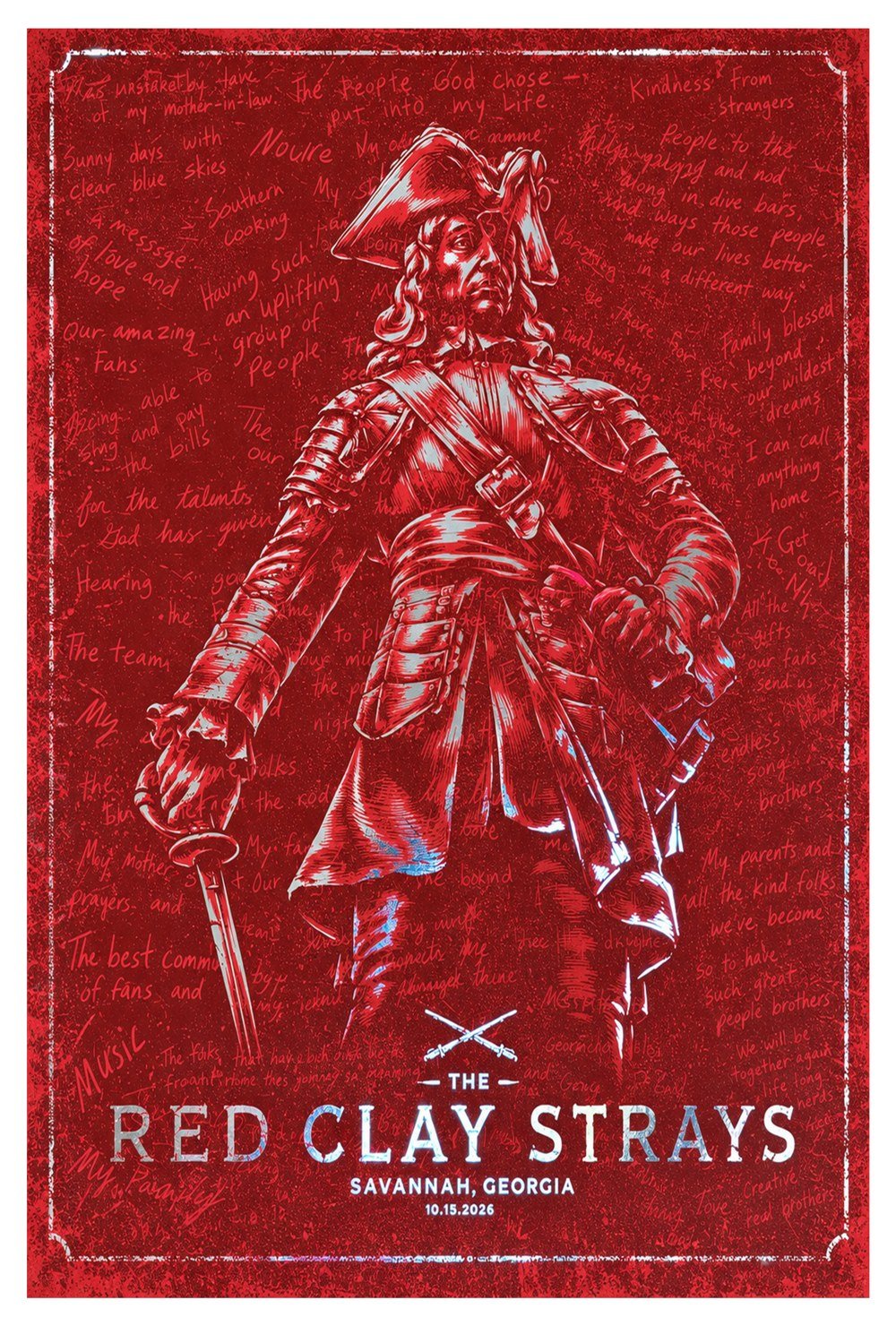 The Red Clay Strays Merch Enmarket Arena Concert Poster Wall Art Decor Stray Nation Gifts