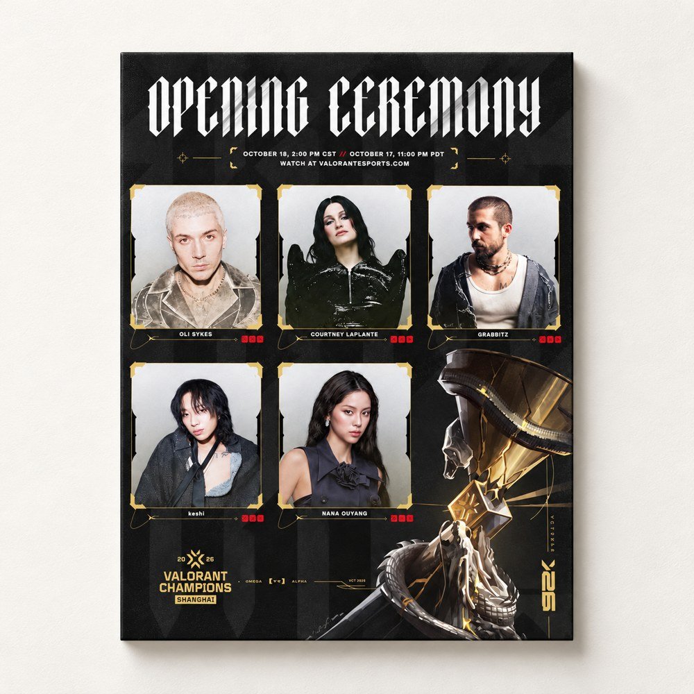 Valorant Merch Valorant Champions 2026 Grand Final Opening Ceremony Poster Wall Art Decor