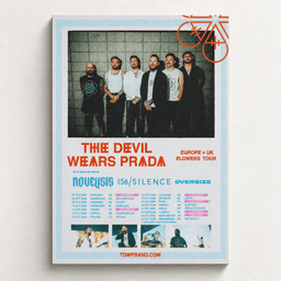 The Devil Wears Prada Flowers Tour 2026 Europe UK Band Concert Poster Wall Hanging Decor