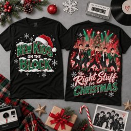 New Kids on the Block Merch Right Stuff Christmas Shirt Band Music Apparel Gifts For Boy Band Fans