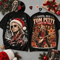 Tom Petty Merch Santa Sunglasses Guitar Shirt Tom Petty Outfit Xmas Gifts For Classic Rock Fans