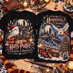 Harry Potter Merch Xmas At Hogwarts Shirt Harry Potter Outfit Xmas Gifts For Wizarding World Lovers