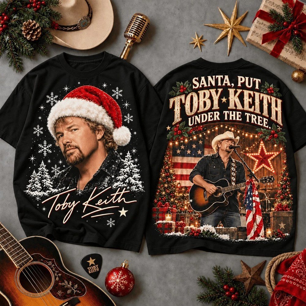 Toby Keith Merch Santa Cap Christmas Shirt Toby Keith Apaprel Xmas Gifts For Country Music Fans