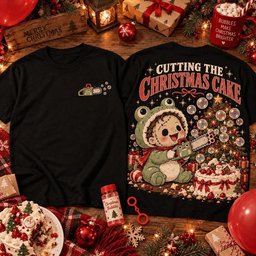 Leatherface Merch Cutting The Xmas Cake Horror Shirt Leatherface Apaprel Xmas Gifts For Horror Lovers