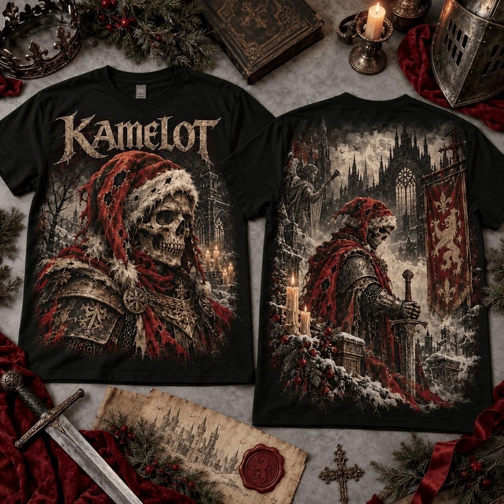 Kamelot Merch Haunted Medieval Knight Xmas Shirt Kamelot Outfit Xmas Gifts For Power Metal Lovers