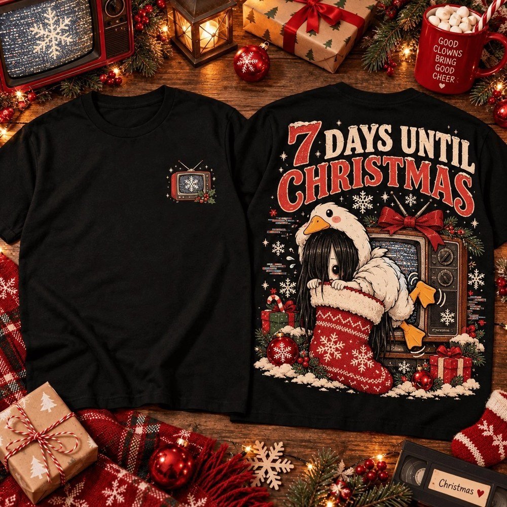 The Ring Merch 7 Days Until Christmas Horror Shirt The Ring Outfit Xmas Gifts For Movie Lovers