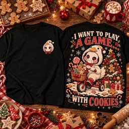 Jigsaw Merch I Want To Play A Game With Cookies Christmas Shirt Xmas Apparel Gifts For Jigsaw Lovers