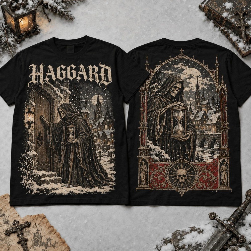 Grim Reaper Merch Haggard Xmas Night Shirt Grim Reaper Outfit Gifts For Gothic Music Lovers
