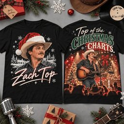 ZZ Top Merch Top Of The Xmas Charts Shirt ZZ Top Outfit Xmas Gifts For Blues Rock Fans