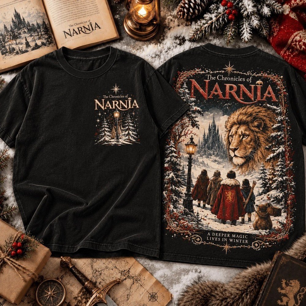 The Chronicles of Narnia Merch Aslan Winter Wonderland Christmas Vintage Shirt Narnia Outfit_