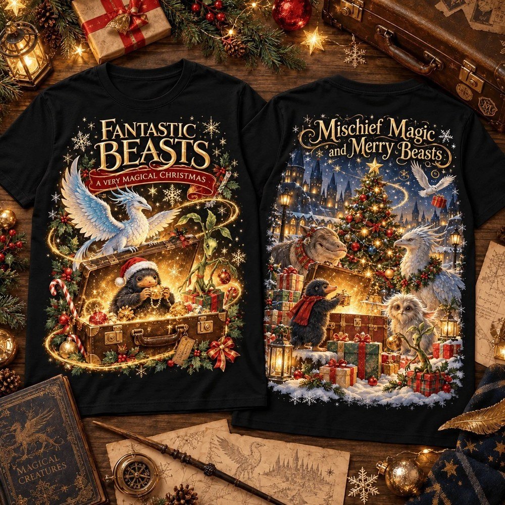 Fantastic Beasts Merch Mischief Magic Christmas Shirt Fantastic Beasts Outfit Gifts For Movie Lovers