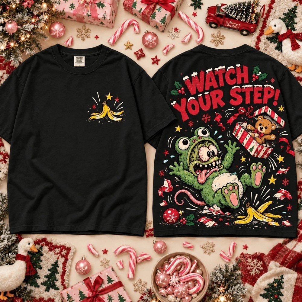 Baby Rat Fink Frog Merch Xmas Watch Your Step Disaster Shirt Xmas Outfit Gifts For Rat Fink Lovers