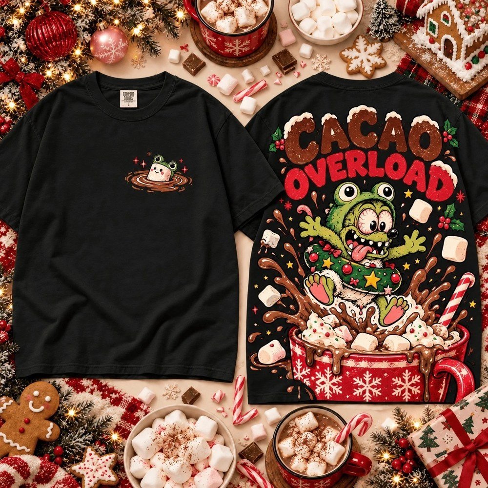 Rat Fink Merch Rat Fink Frog Xmas Cacao Overload Chaos  Shirt Cacao Overload Apparel Xmas Gifts Idea