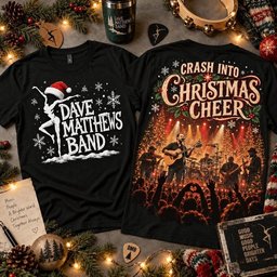 Dave Matthews Merch Crash Into Christmas Cheer Shirt Dave Matthews Outfit Gifts For Concert Fans