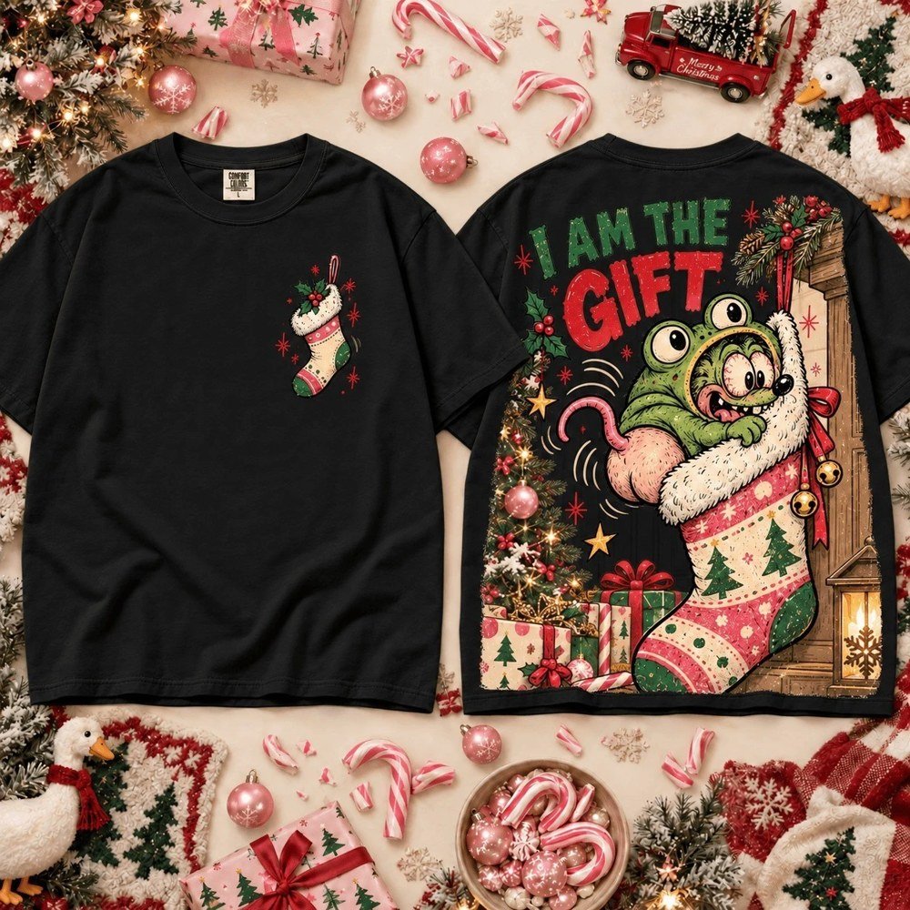 Baby Rat Fink Frog Merch Xmas I Am The Gift Funny Shirt Xmas Outfit Gifts For Rat Fink Lovers