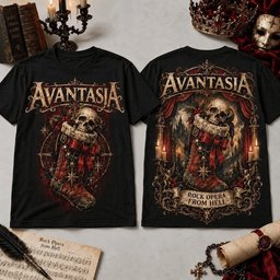 Avantasia Merch Gothic Christmas Skull Rock Opera Shirt Avantasia Outfit Gifts For Rock Music Lovers