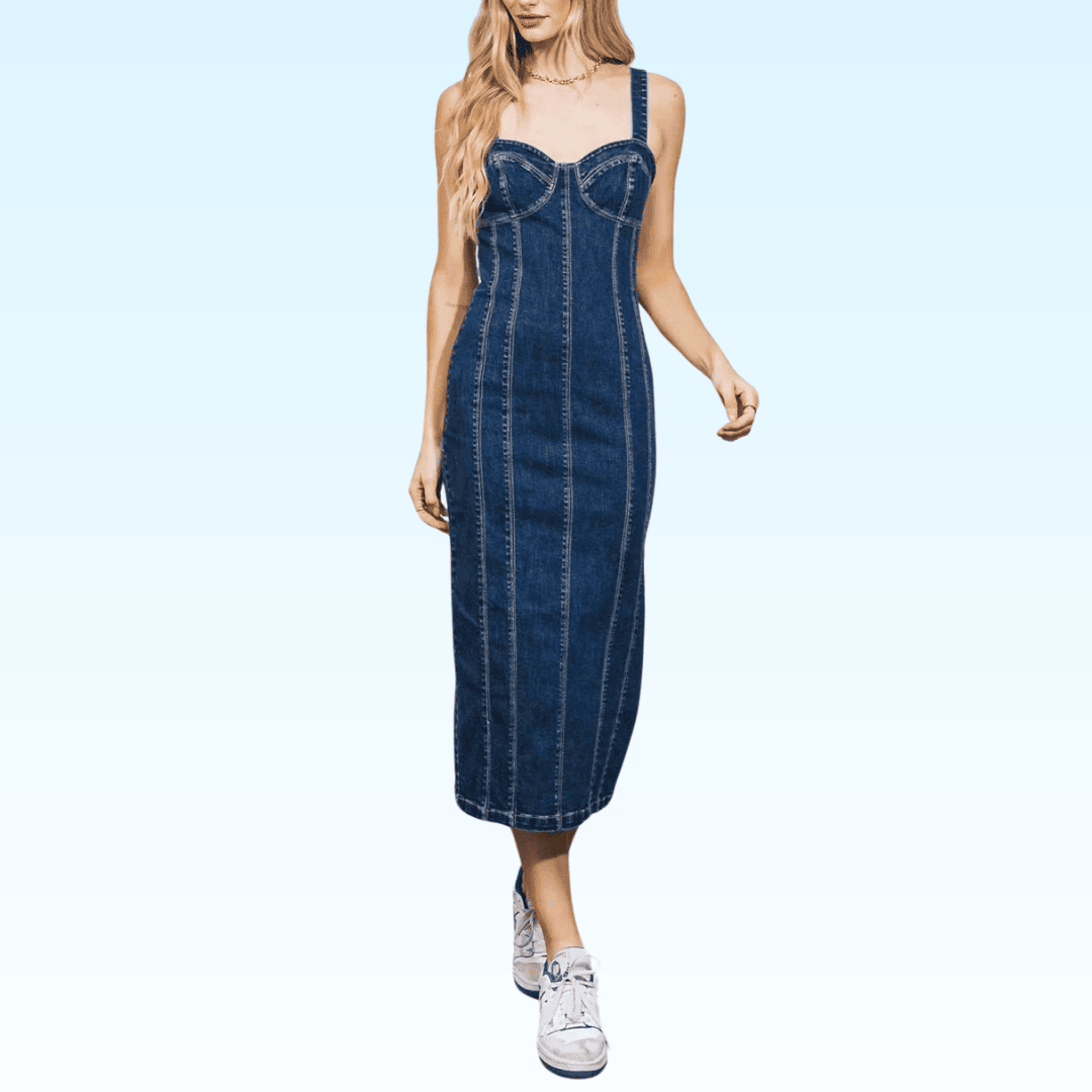 Denim Midi Dress