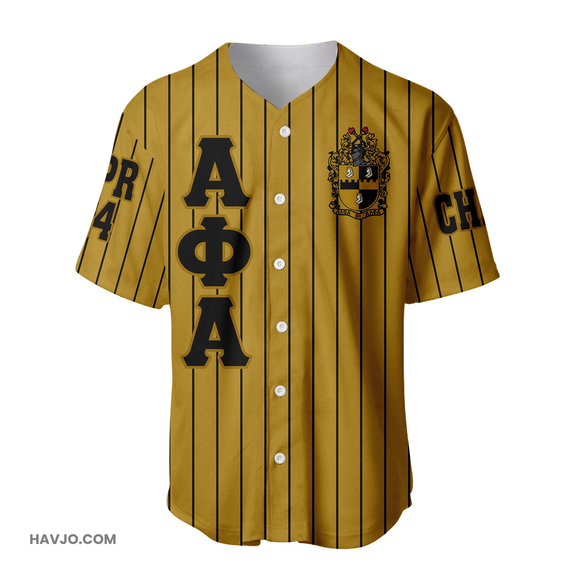 (Custom) Alpha Phi Alpha Fraternity Pin Striped Baseball Shirt - HavJo Shop