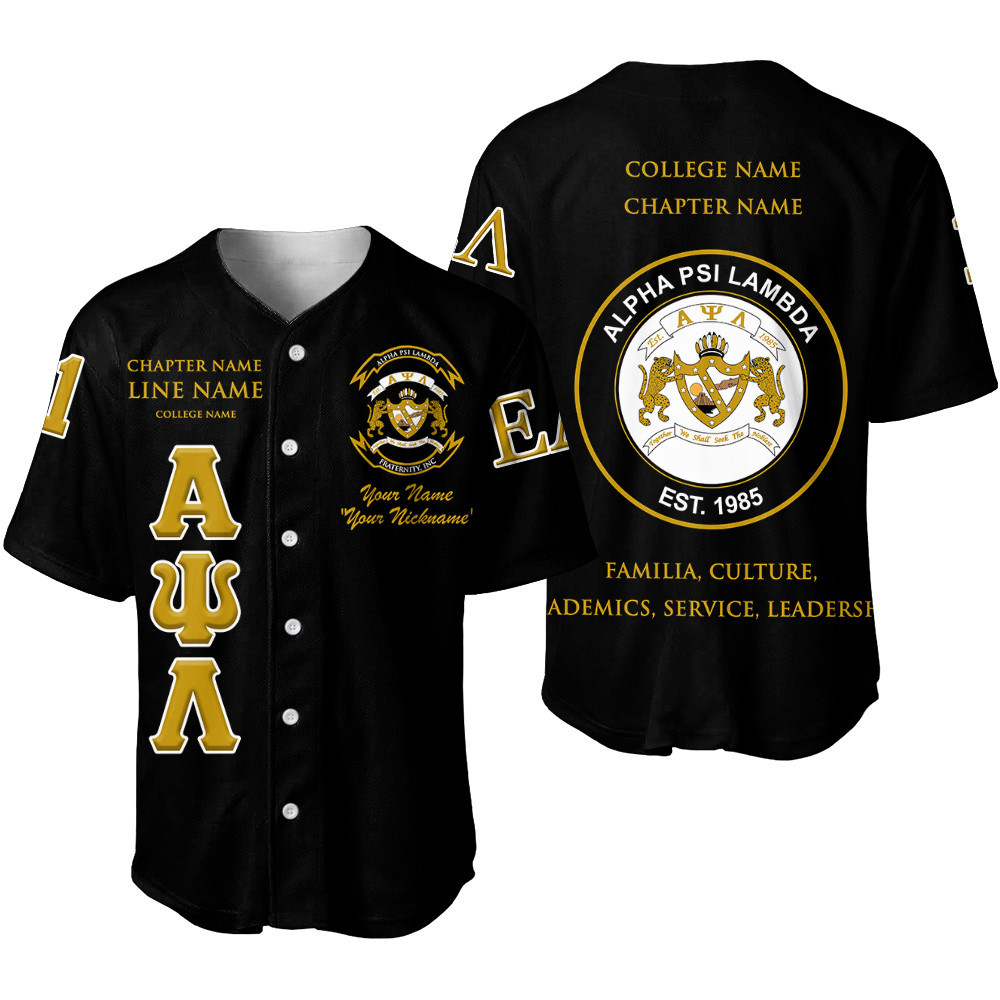 Personalized Alpha Psi Lambda Fraternity Black Special Edition Baseball ...