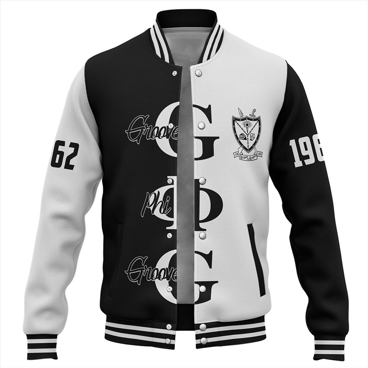 Groove Phi Groove Half Style Baseball Jacket - HavJo Shop