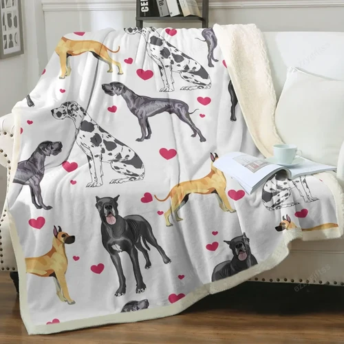 A Great Dane With Long Legs Throw Blanket