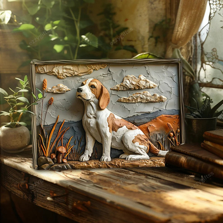 Beagle Dog 3D Metal Wall Art