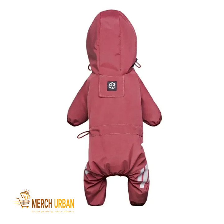 Waterproof Pets Clothes PU Dog Raincoat with Hood for Small Dogs Waterproof Reflective at Chihuahua Jacket Poodle Overalls