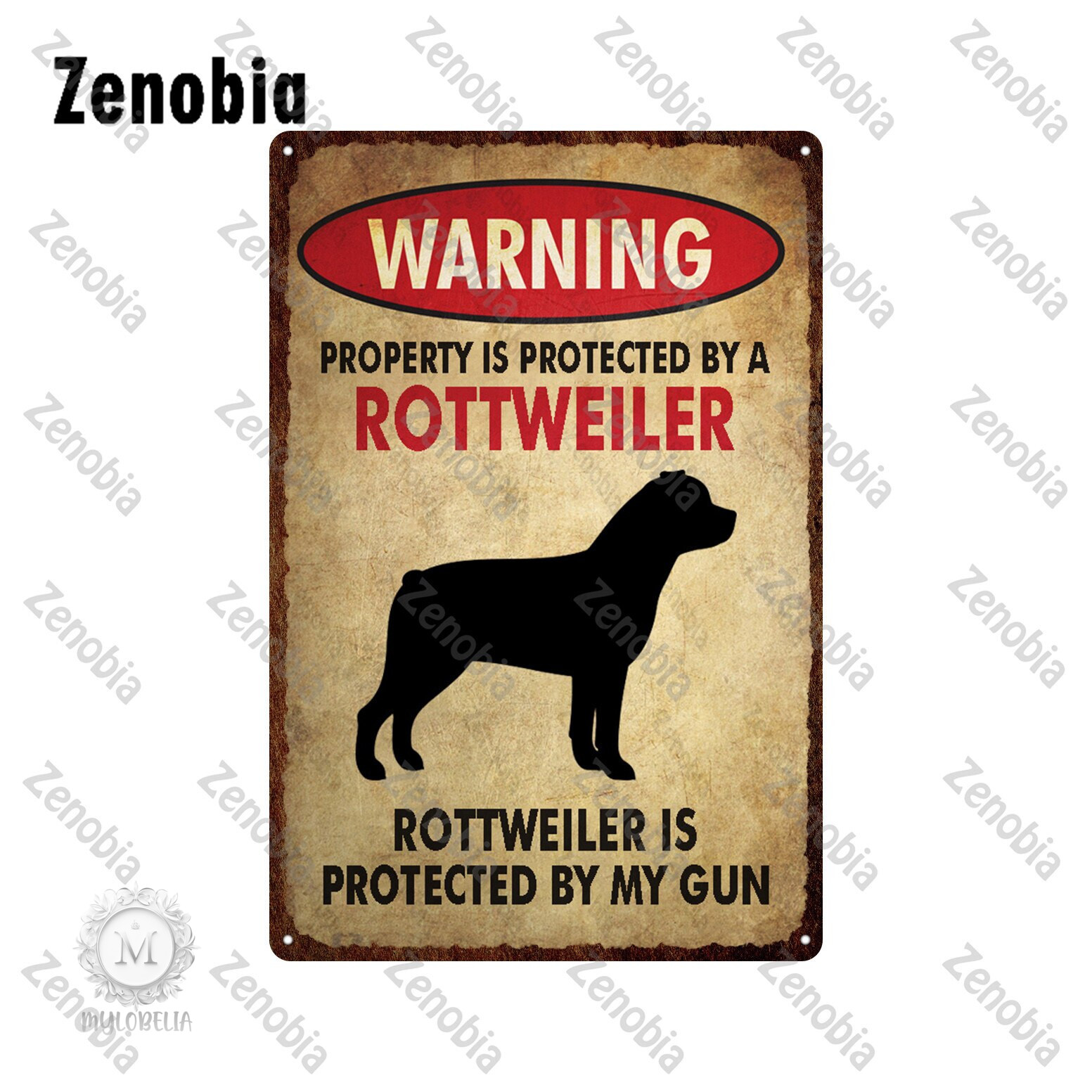 Starting Soon Rottweiler Sign Rottweiler Dog Warning Metal Sign Animals Metal Poster - mylobelia