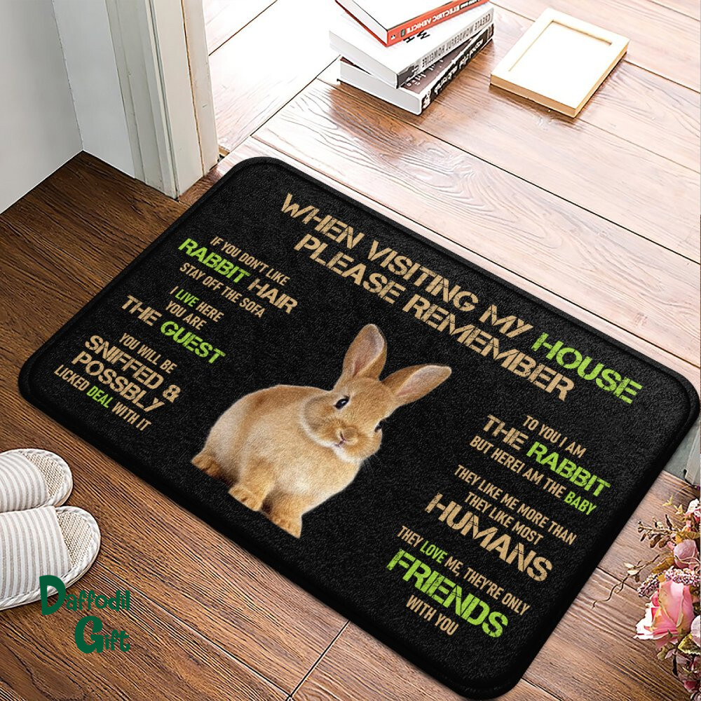 When Visiting My House please Remember Rabbit Superior Door Mat ...
