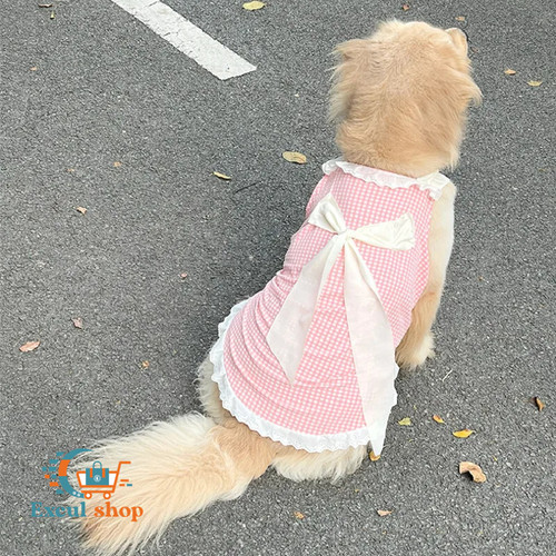 Summer Pet Clothes Dog Dress Yorkie Poodle Schnauzer Golden Retriever Clothing Skirt