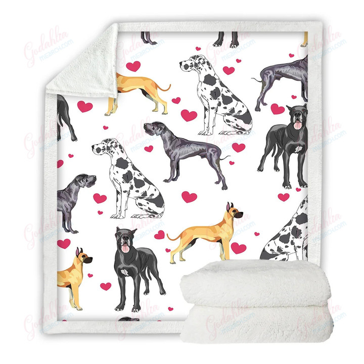 A Great Dane With Long Legs Throw Blanket for Couch Sofa Bed