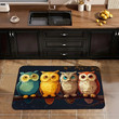 Watercolor Owl Print Doormat Anti-Slip Washable Rug for Kitchen Bathroom Bedroom Indoor/Outdoor Home Decor Carpet