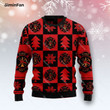 Firefighter Ugly Christmas 3D All Over Printed Casual Sweatshirt
