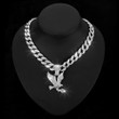 European and American new personality wings eagle pendant Cuban necklace