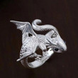 Women Dragon Shaped Animal Adjustable Open Ring