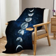 Moon Blanket Printed Throw Blanket Plush Fluffy Flannel Fleece Blanket Soft Throws for Sofa Couch and Bed