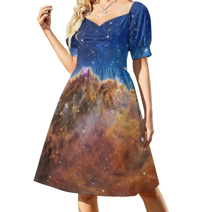 James Webb Space Telescope Cosmic Cliffs Carina Nebula Sleeveless Dress style for women Dress