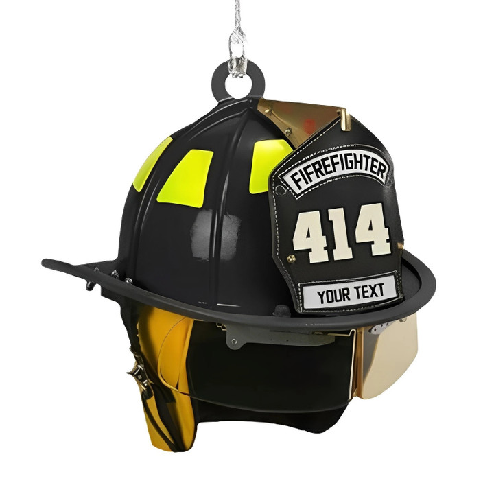 Firefighter Theme Pendant with Lanyard Durable Creative Decorative Acrylic Toy for Table Bookshelf Fireplace Decor