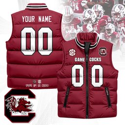South Carolina Gamecocks Custom Unisex Puffer Vest