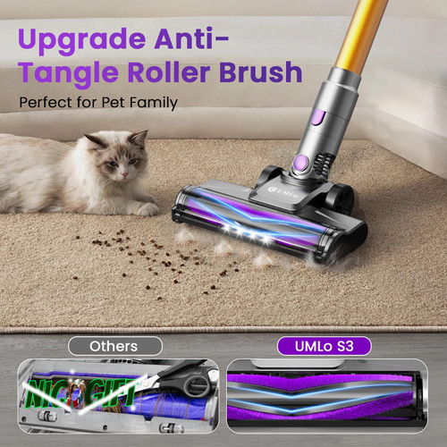Trending Items YISORA Cordless Vacuum Cleaner, 30Kpa 55Mins Running Time Wireless Vacuum Cleaner with Touchscreen for Pet Hair, Carpet