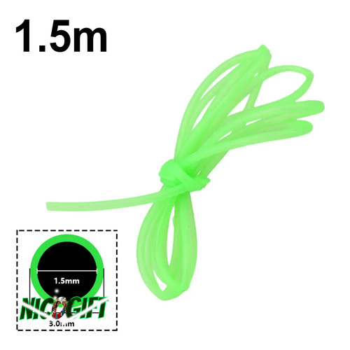 1pc Fishing Night Luminous Tube Green Soft Silicone Fishing Sleeves Fishing Rig Hook Line Glow Pipe Light Tackle Parts